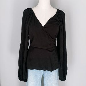 NEW Black Wrap Style Top
